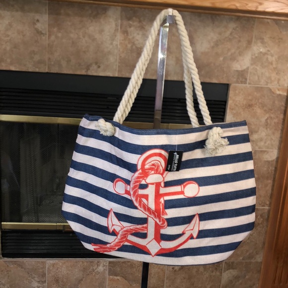 Large anchor beach tote - Picture 1 of 10